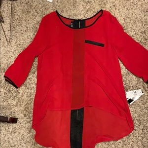 Sheer high low blouse from A. Byer